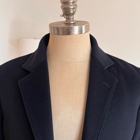Berkeley Wool Navy Topcoat  (worn once in great condition) - Picture 3 of 10